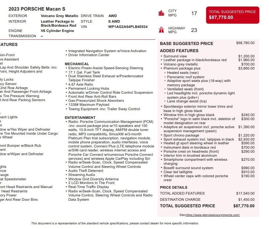 2023 Porsche Macan S