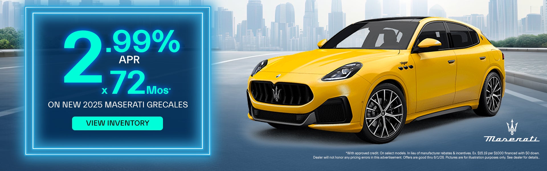 2025 Maserati Grecale Finance Offer